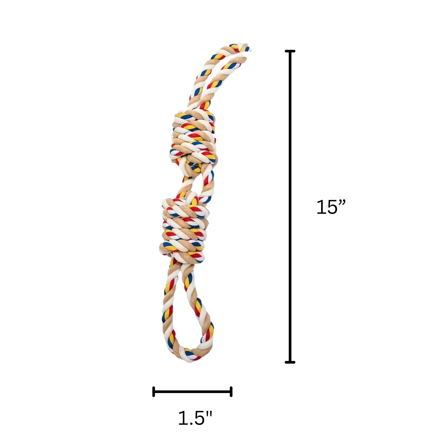 Twisted Chew Rope - Double Knot Rope Tug Toy