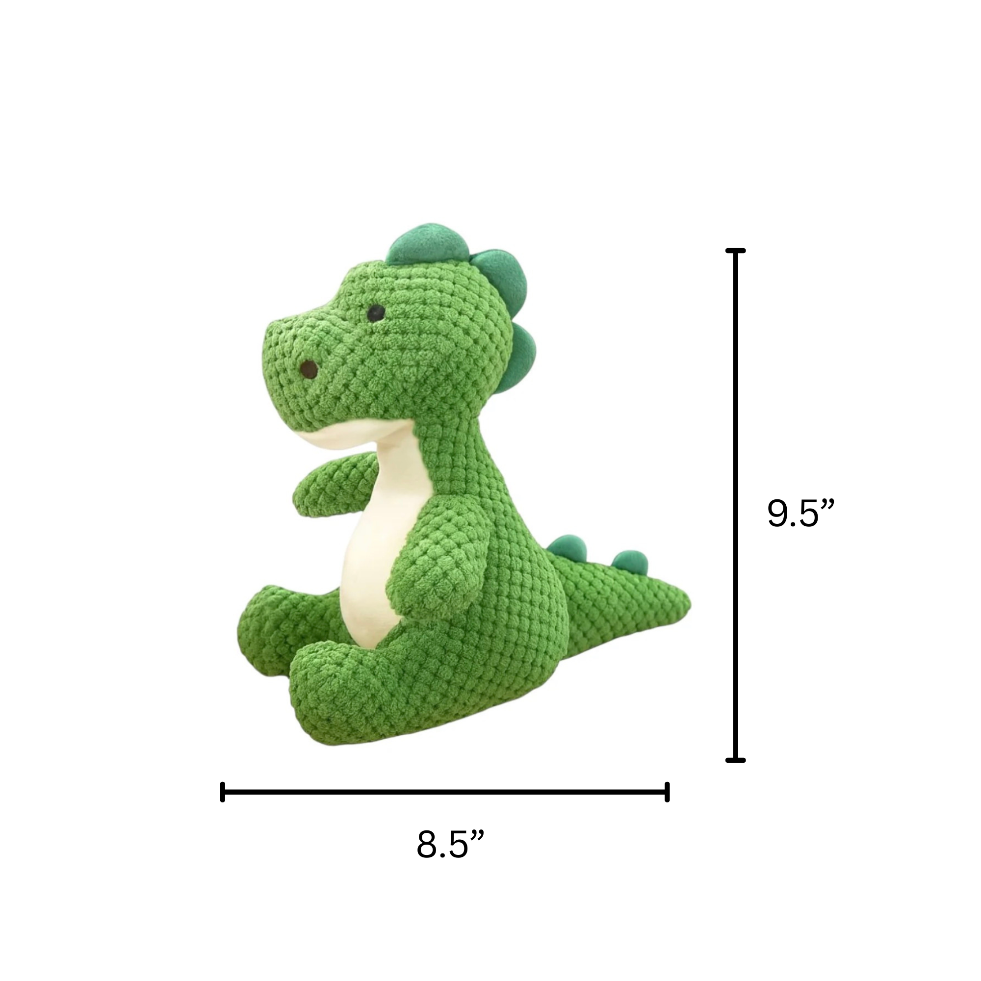 Green Dinosaur Dog Toy | Soft Squeaky Plush Toy - Pawlipop