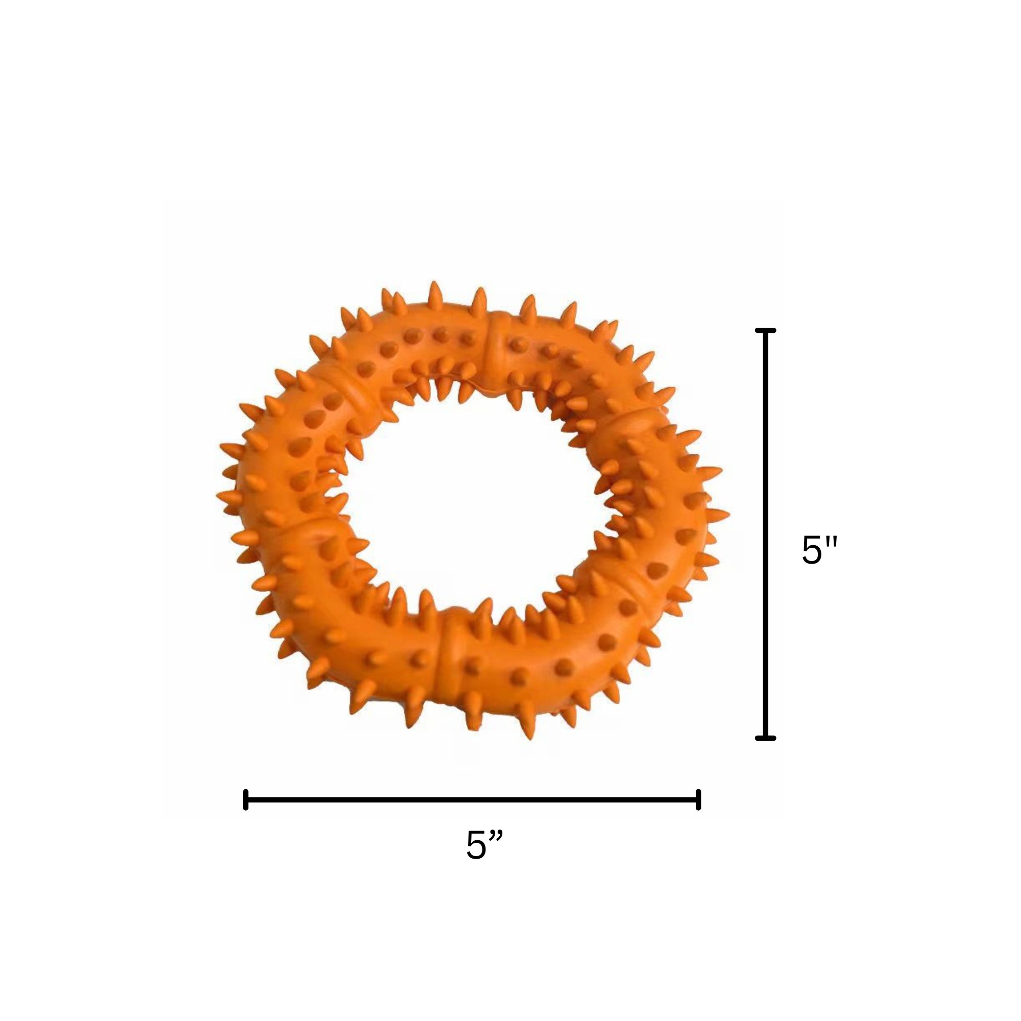 Durable Spiky Ring Dog Chew Toy | Teeth Cleaning Rubber Toy - Pawlipop