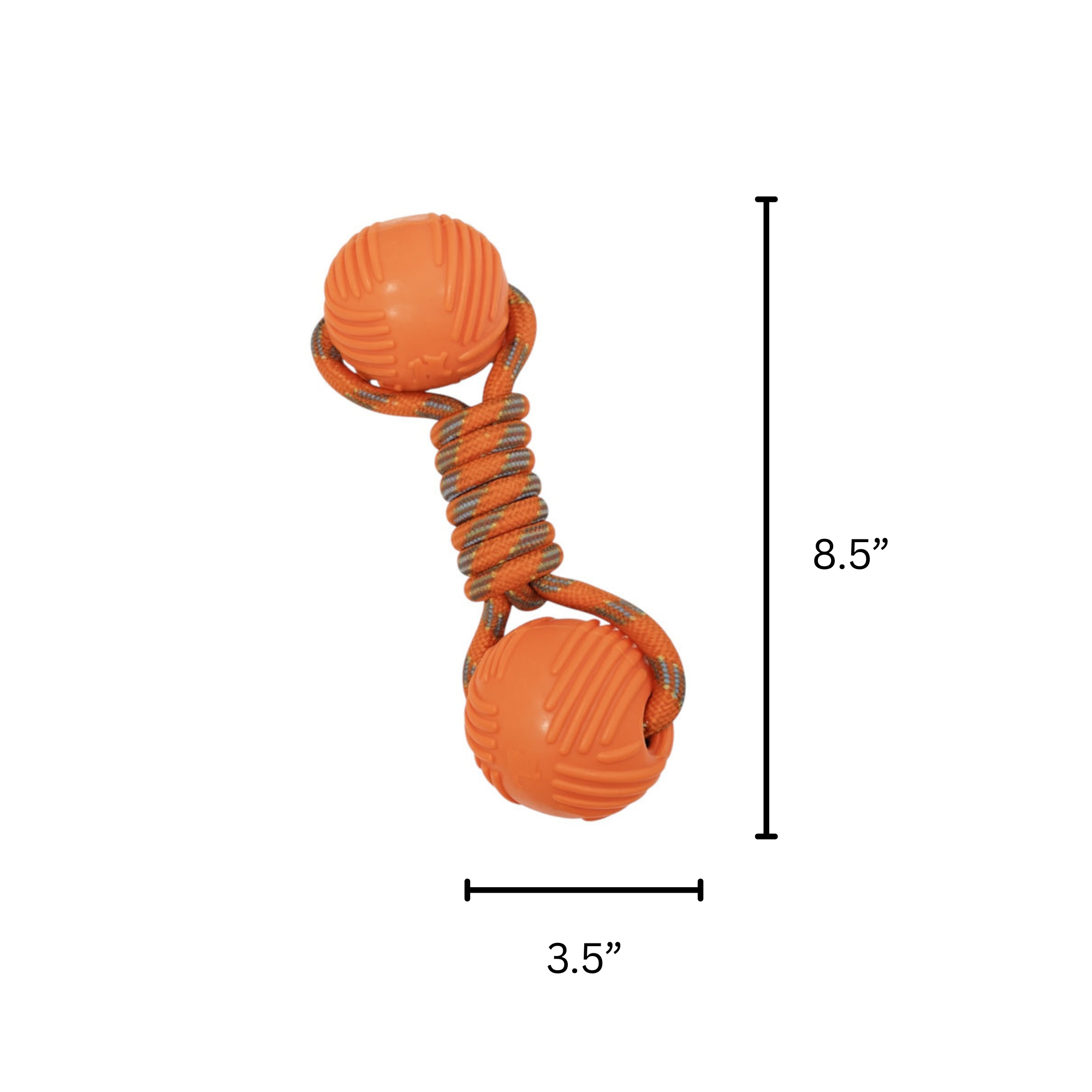 Durable Rubber & Rope Dog Toy | Double Ball Tug Toy for Chewers and Fetch Play - Pawlipop