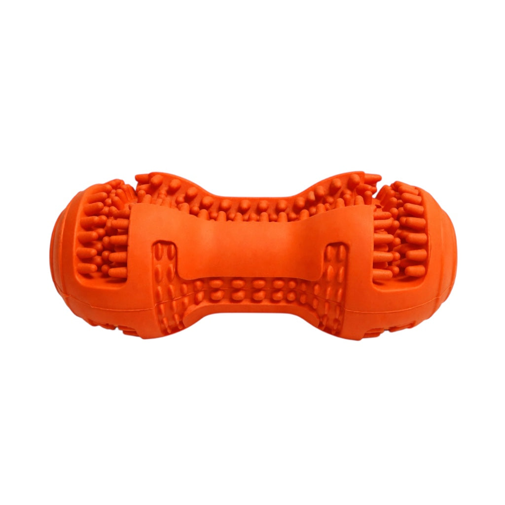 Durable Rubber Dumbbell Dog Super Chew Toy | Tough Dental Cleaning Toy - Pawlipop