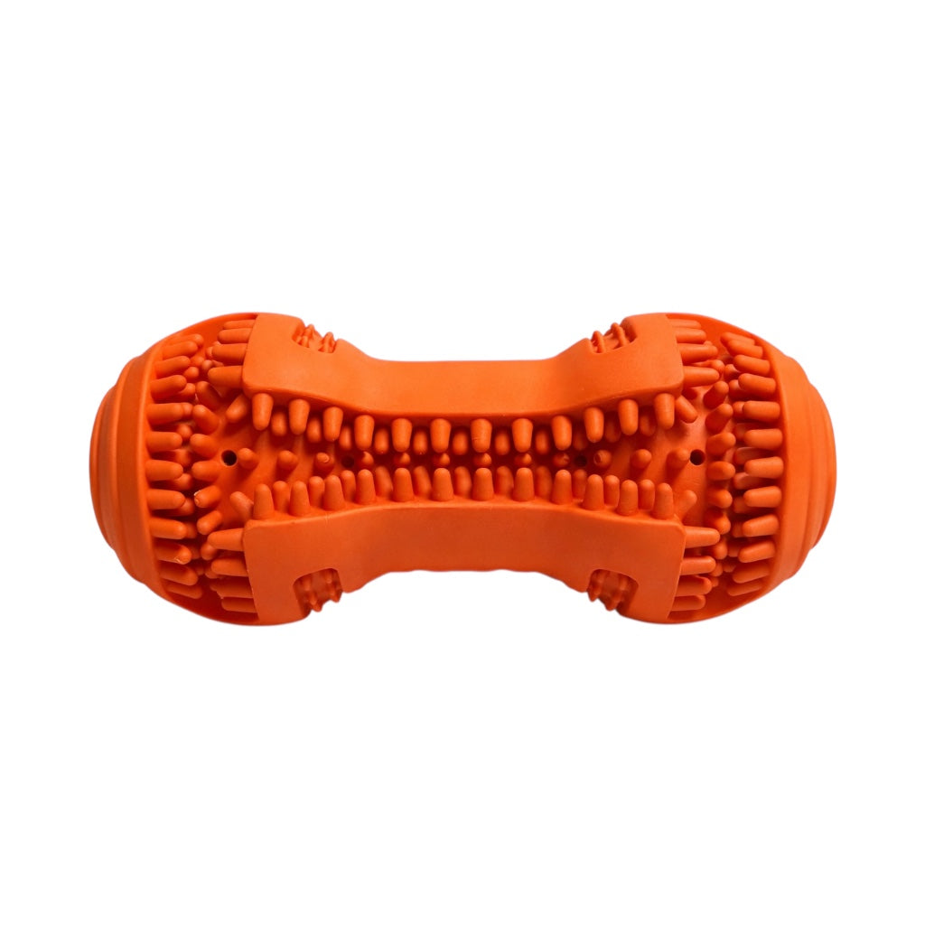Durable Rubber Dumbbell Dog Super Chew Toy | Tough Dental Cleaning Toy - Pawlipop