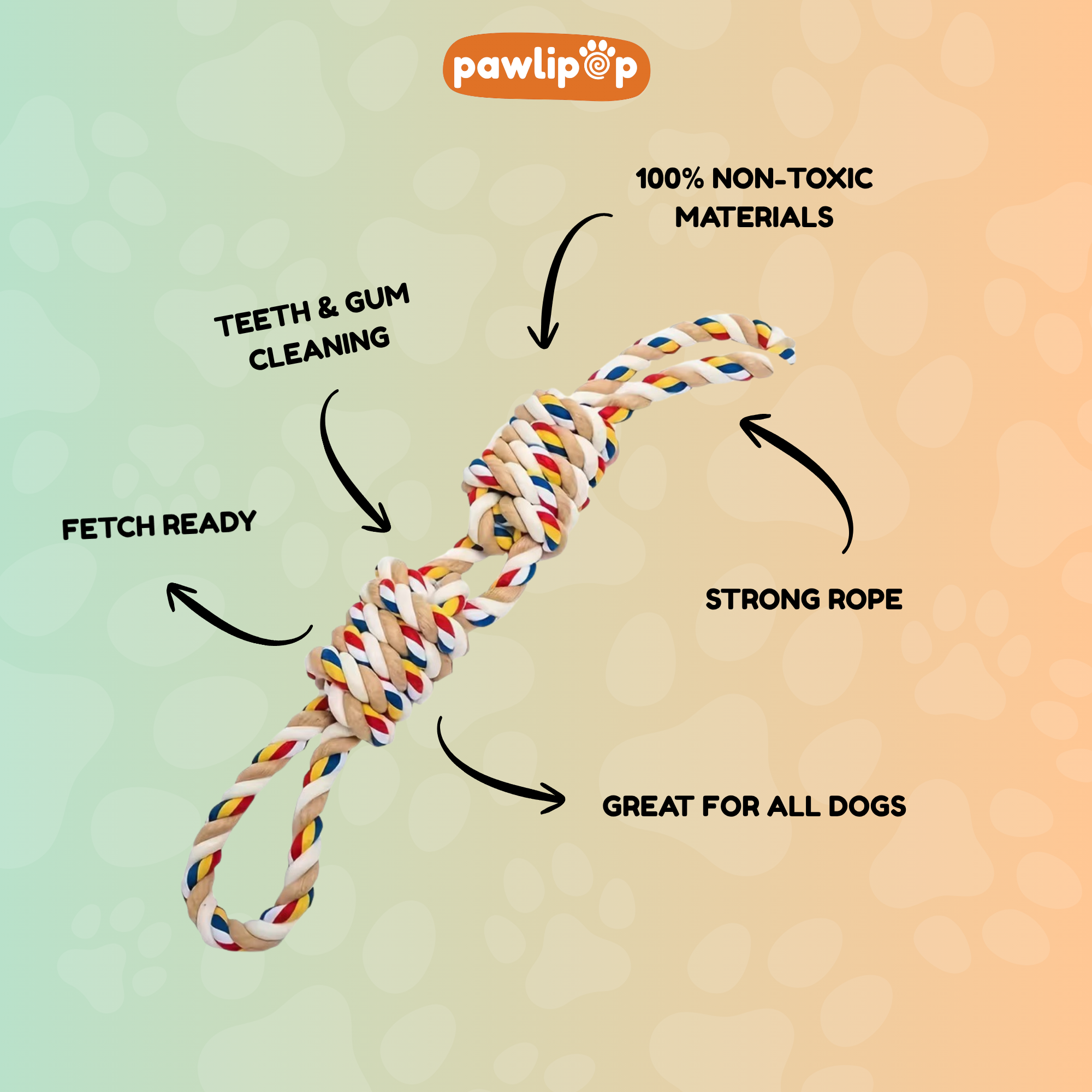 Twisted Chew Rope - Double Knot Rope Tug Toy