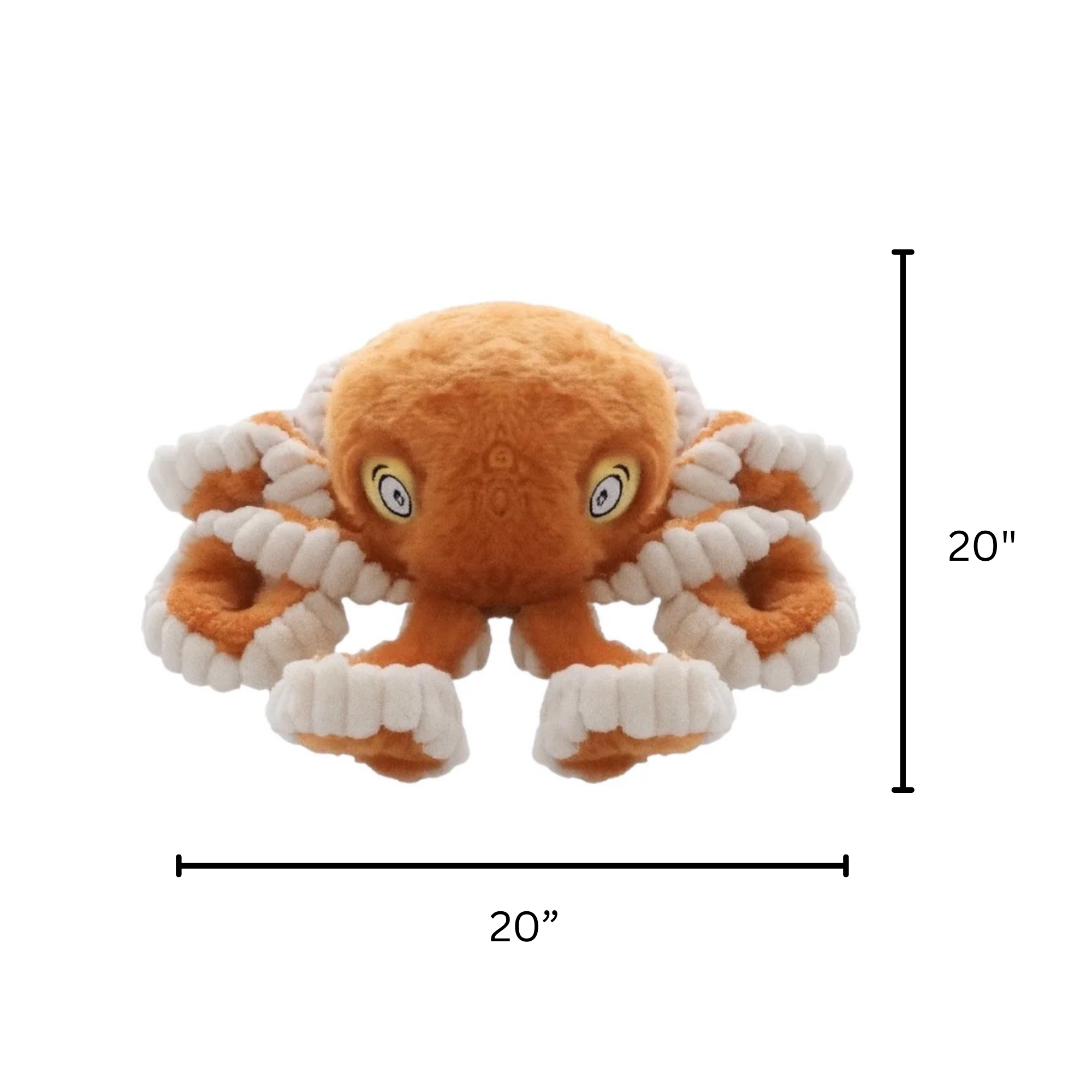 King Octopus Dog Toy – Plush Squeaky Toy - Pawlipop