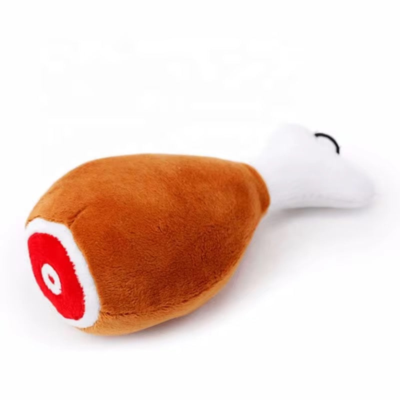 Chicky Chomp the Plush Drumstick Squeaky Toy - Pawlipop