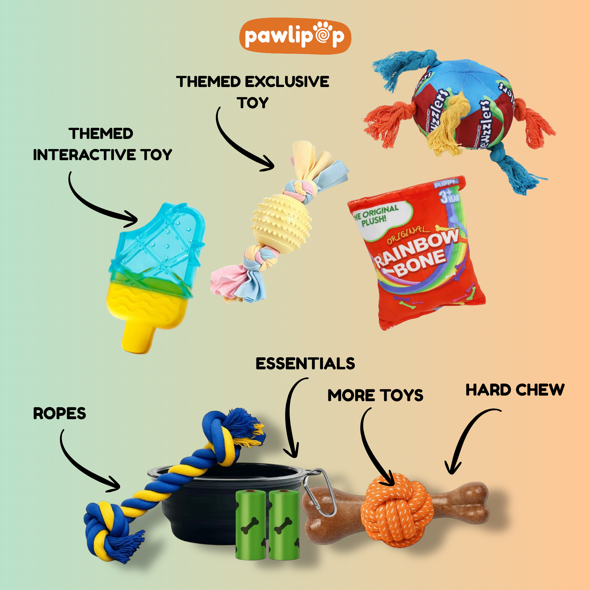 Sweet Tooth Dog Toy Box - Pawlipop