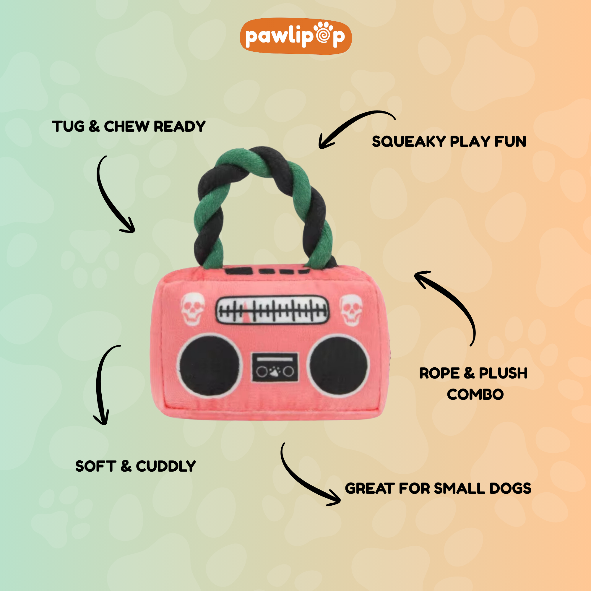 PawTunes the Radio Plush Squeaky Toy