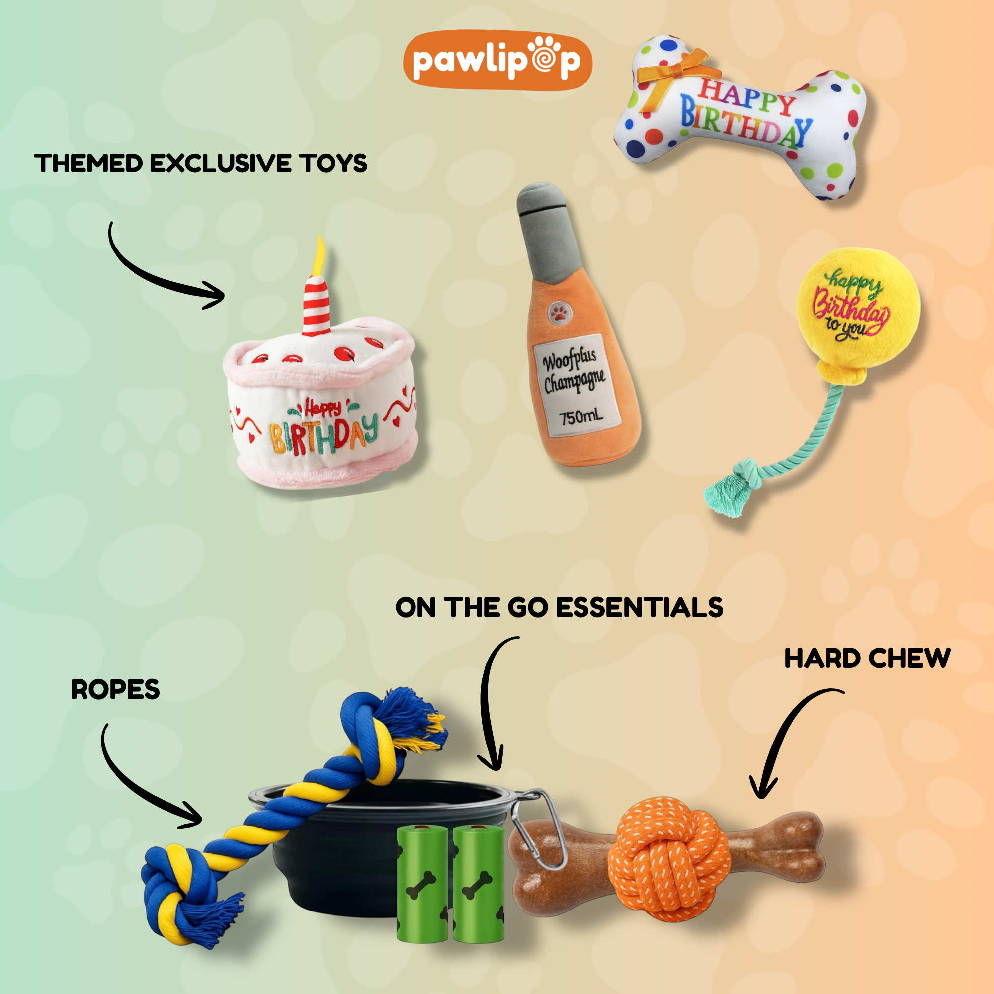 Birthday Party Dog Toy Box features