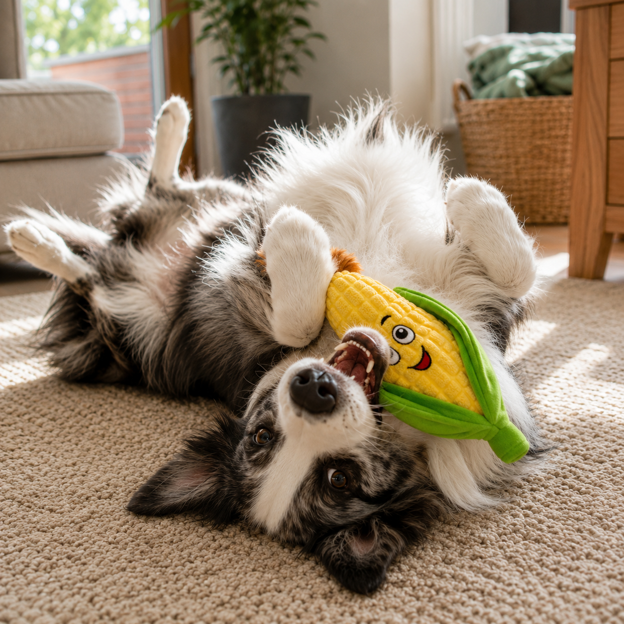 Happy Cob, the Corn Plush Squeaky Toy