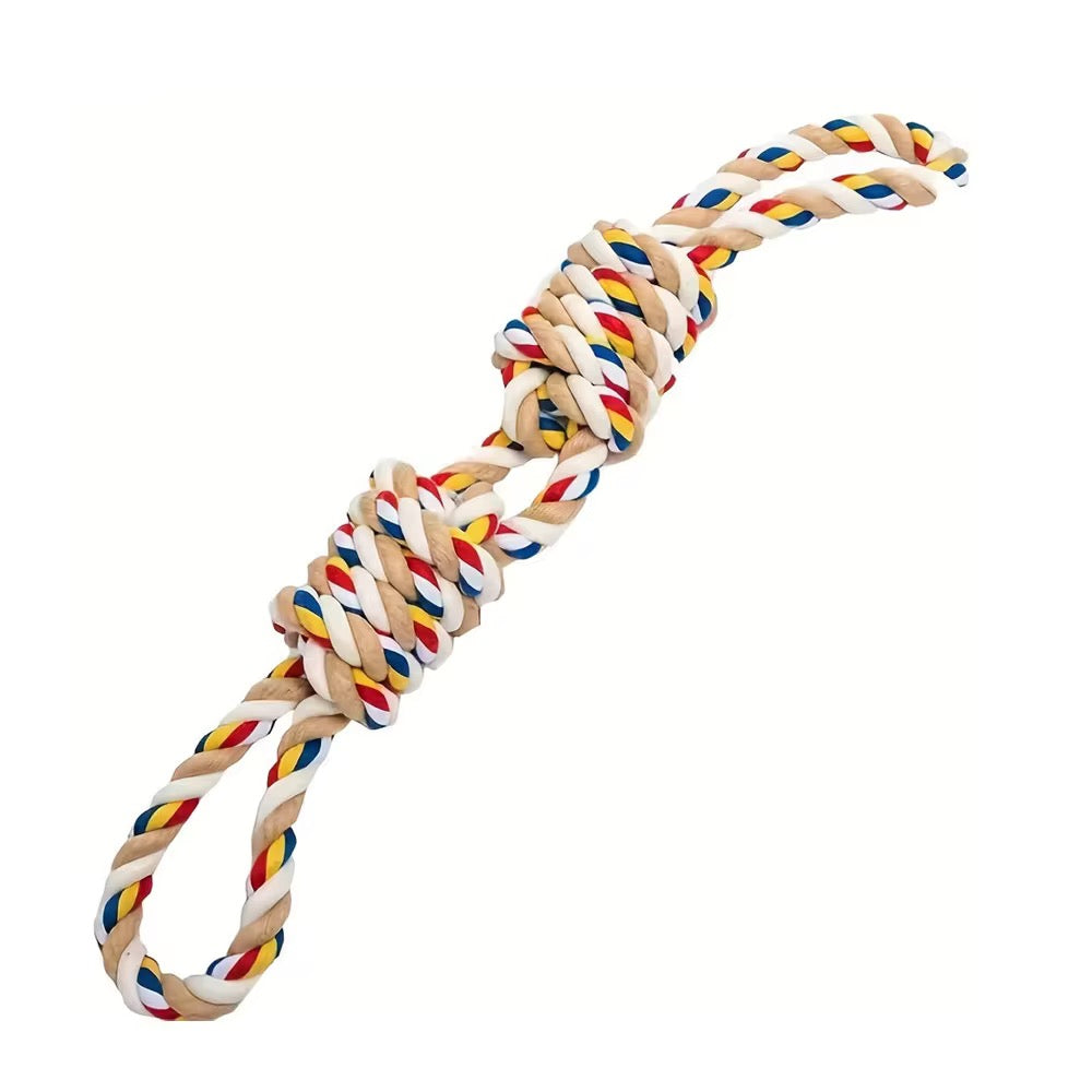Twisted Chew Rope - Double Knot Rope Tug Toy - Pawlipop