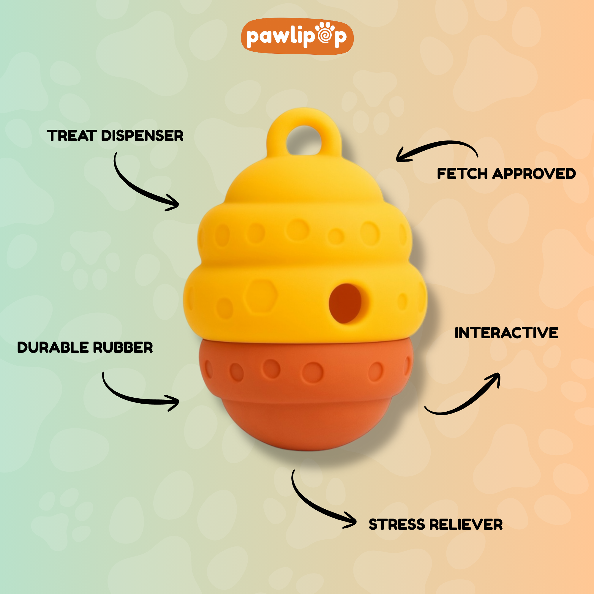 HoneyPop dog toy features.
