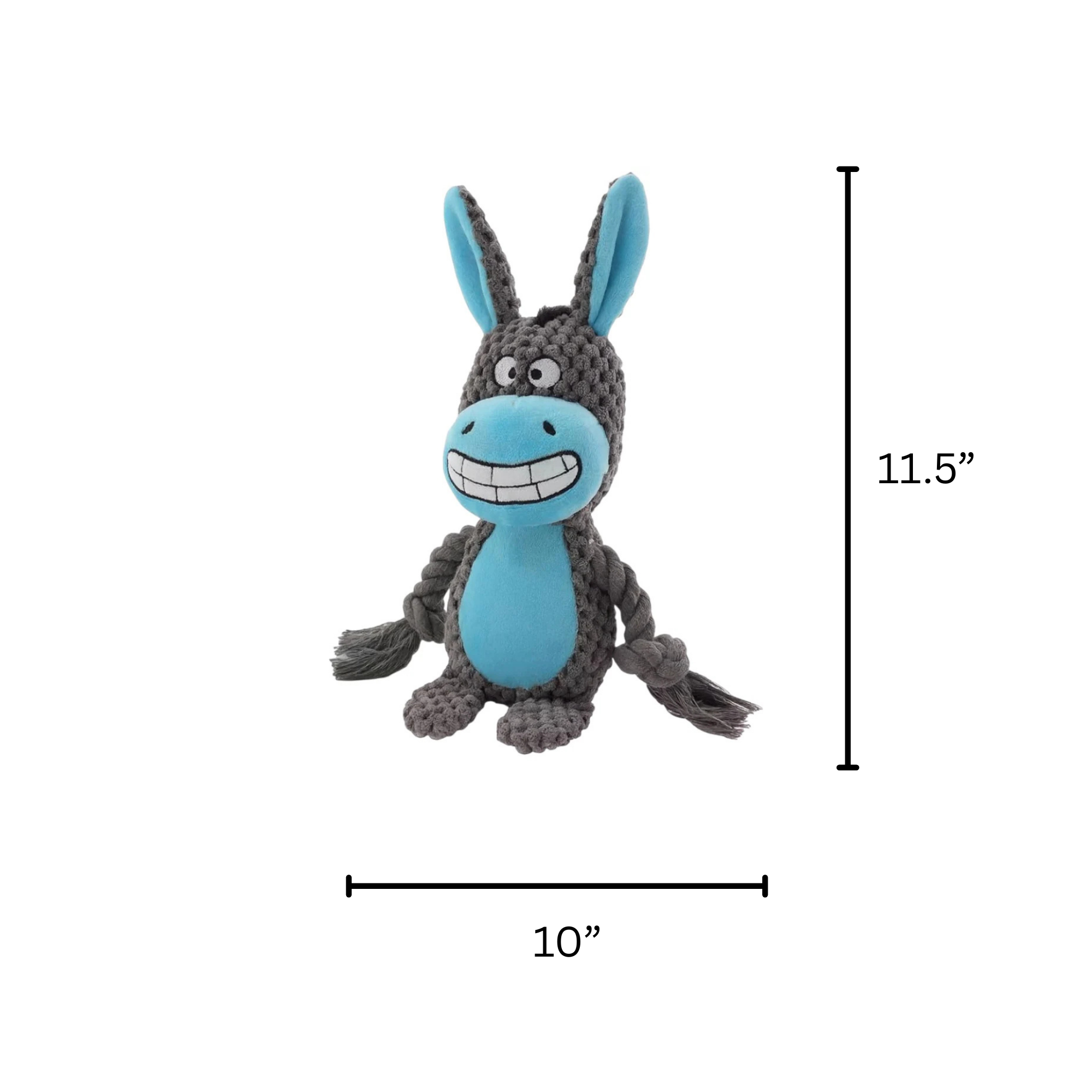 Mojo the Smiling Mule Plushie Rope Toy - Pawlipop