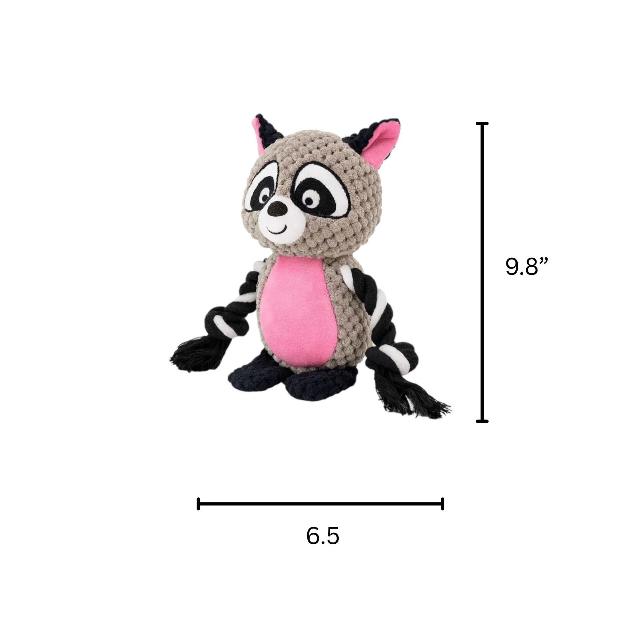Riley the Raccoon Plushie Rope Dog Toy - Pawlipop