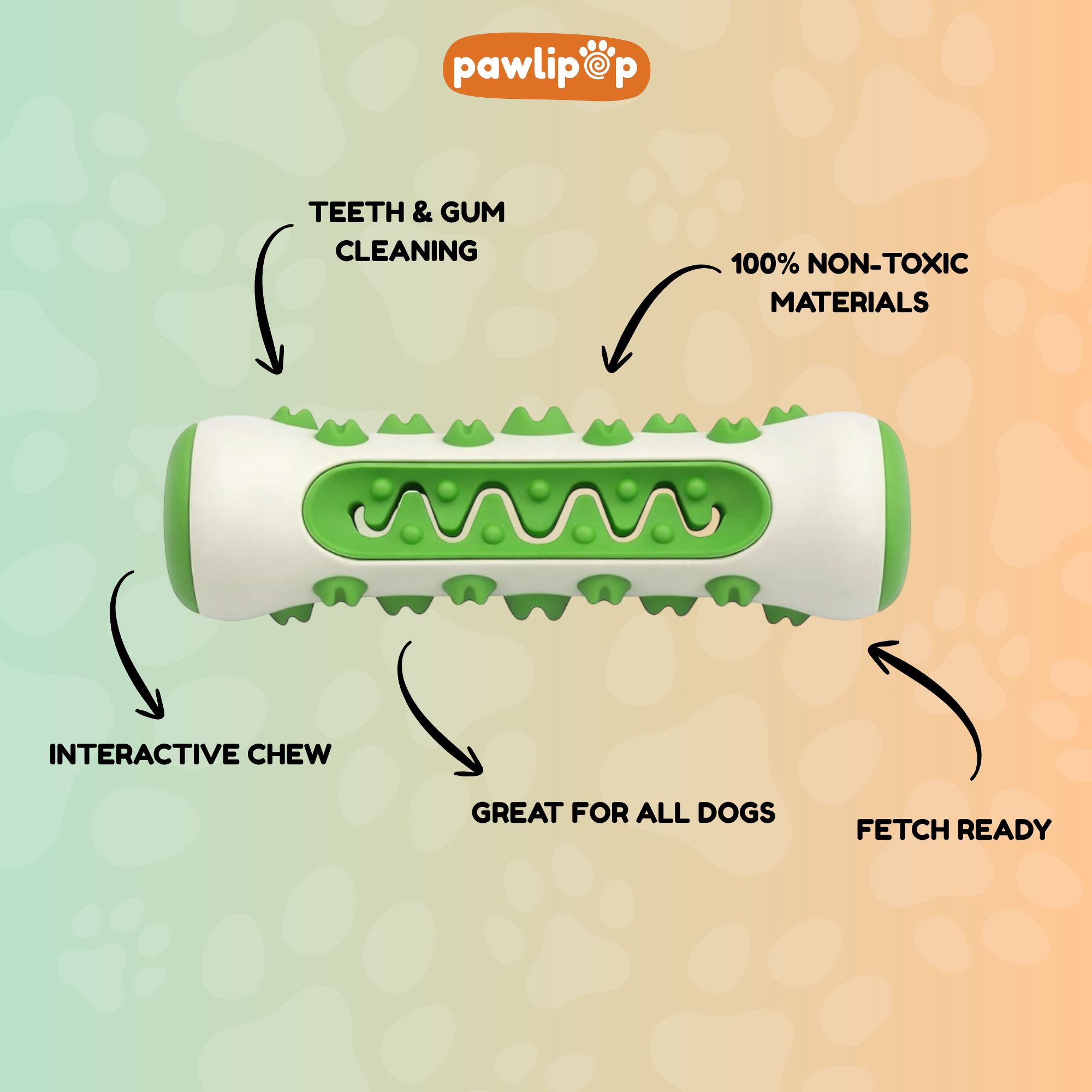 Interactive Tough Dog Chew Toy – Durable Dental Cleaning Toy - Pawlipop