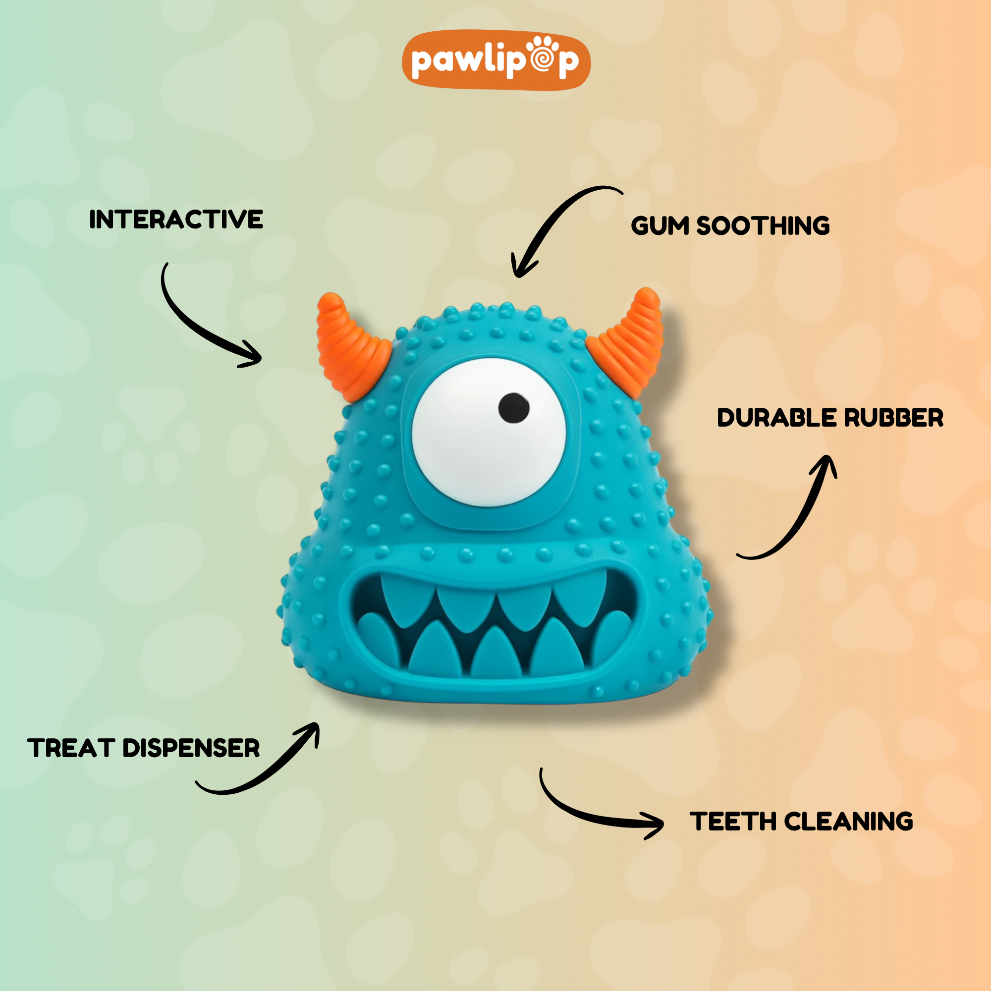 Munchkin Monster dog toy features