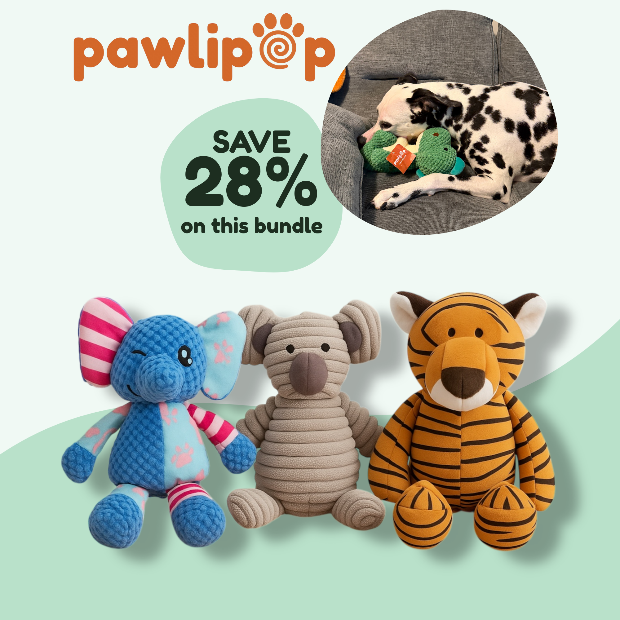 Pawlipop Gentle bundle dog toys promotion