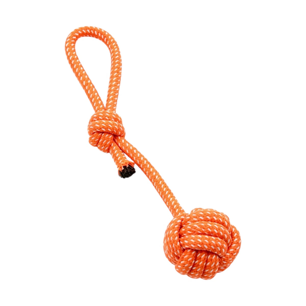 Pawlipop Orange rope dog toy with a knot 