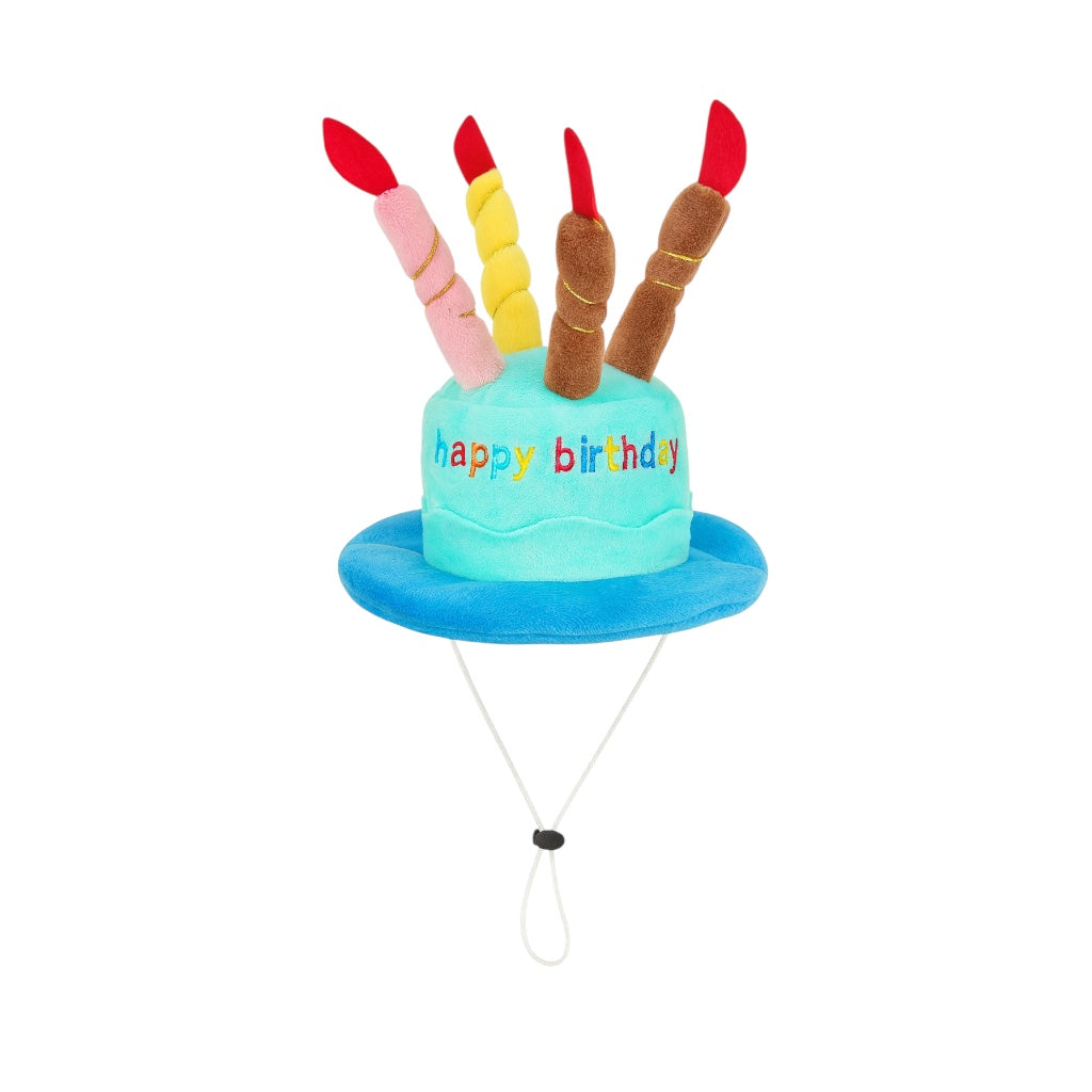 Pawlipop birthday cake pet hat with candles