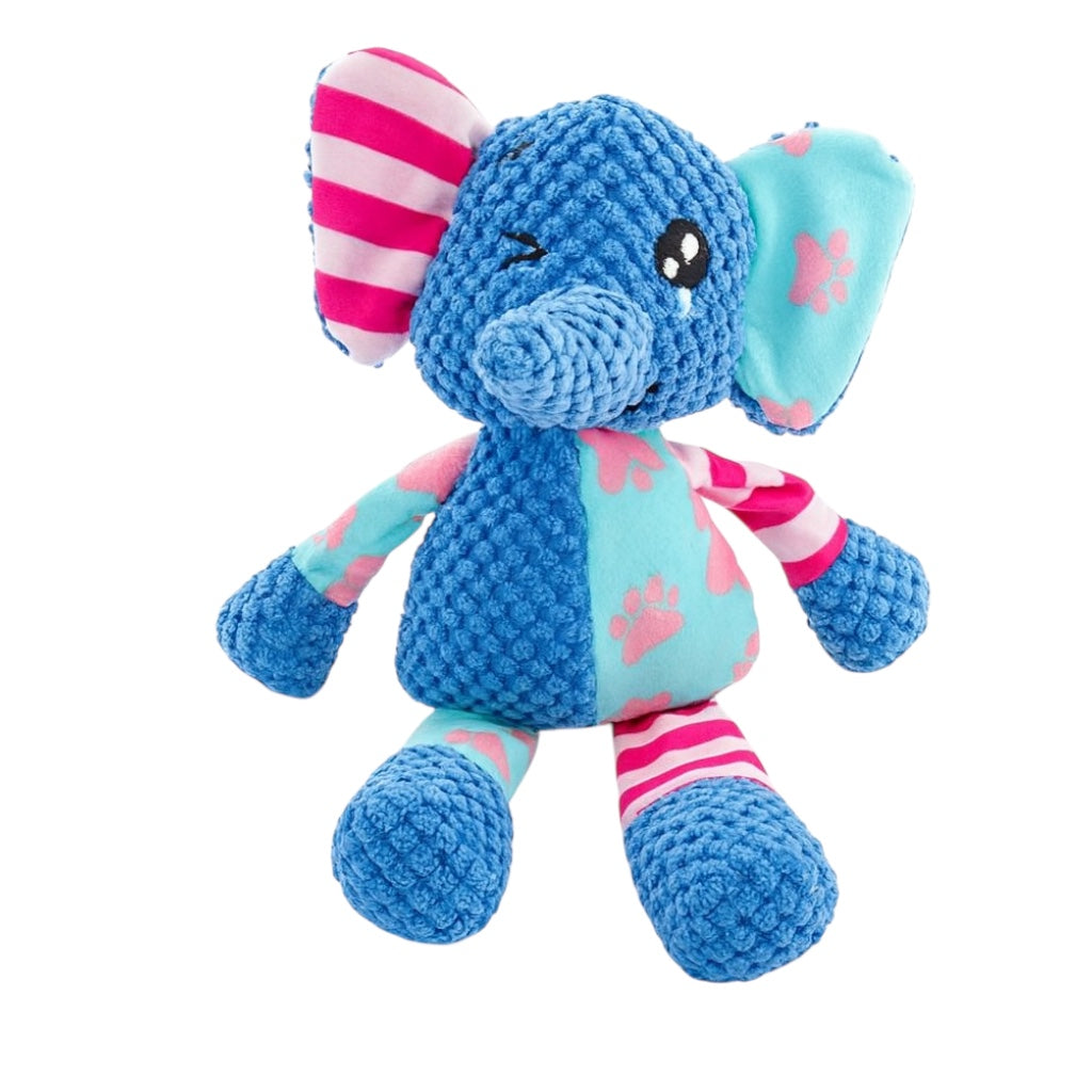 Pawlipop dog toy, plushie, and squeaker colorful elephant-shaped