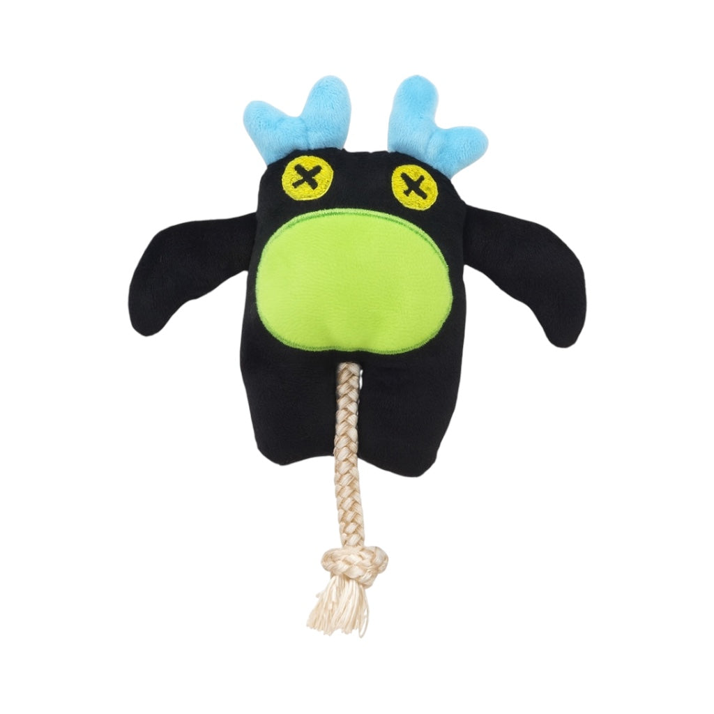 Pawlipop plushie Monster Dog Toy with rope