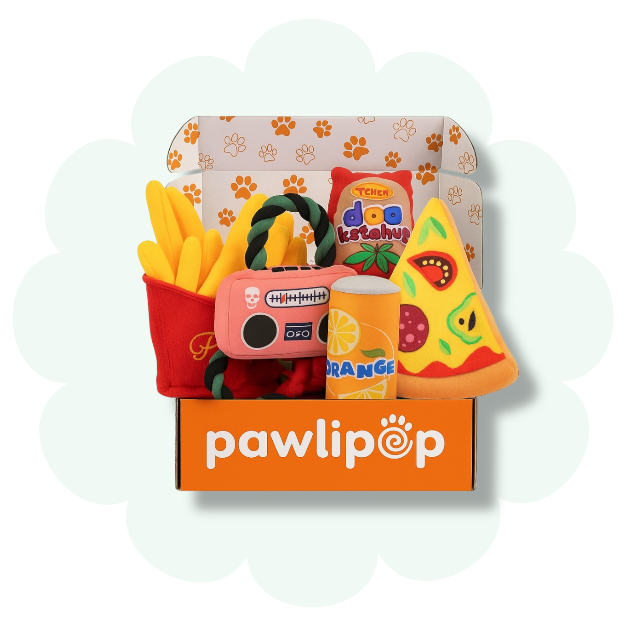 Pizza Pawty Dog Toy Box